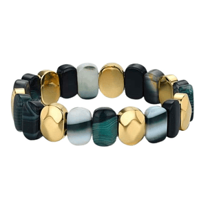 Brazalete con piedras semipreciosas unakita 