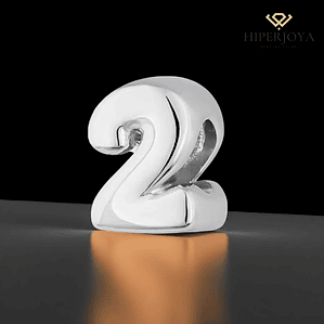 Abalorio número dos plata