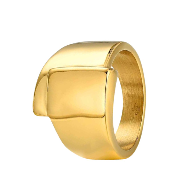 Anillo de acero cruzado plano 1