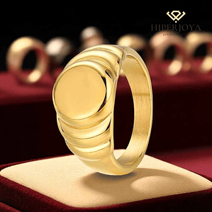 Anillo de sello brazo gallonado acero 