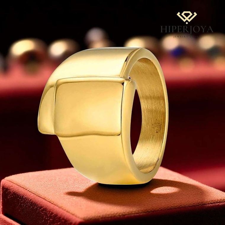 Anillo de acero cruzado plano 2