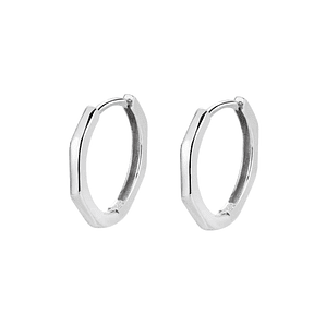 Pendientes de aro hexagonal
