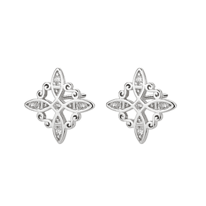 Pendientes nudo de bruja con circonitas