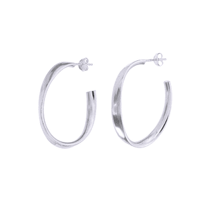 Pendientes de plata aro ovalado