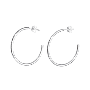 Pendientes de plata aro tubo