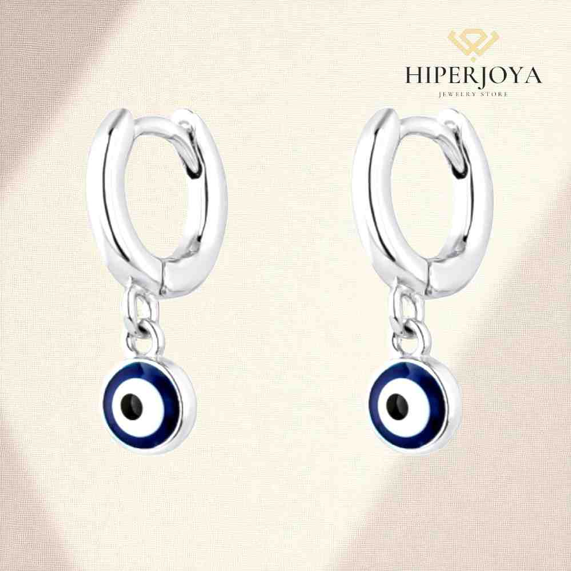 Pendiente de ojo turco redondo 2