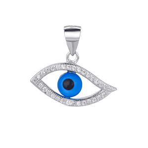 Colgante de ojo con circonitas