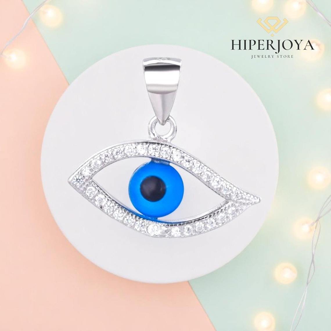 Colgante de ojo con circonitas 3