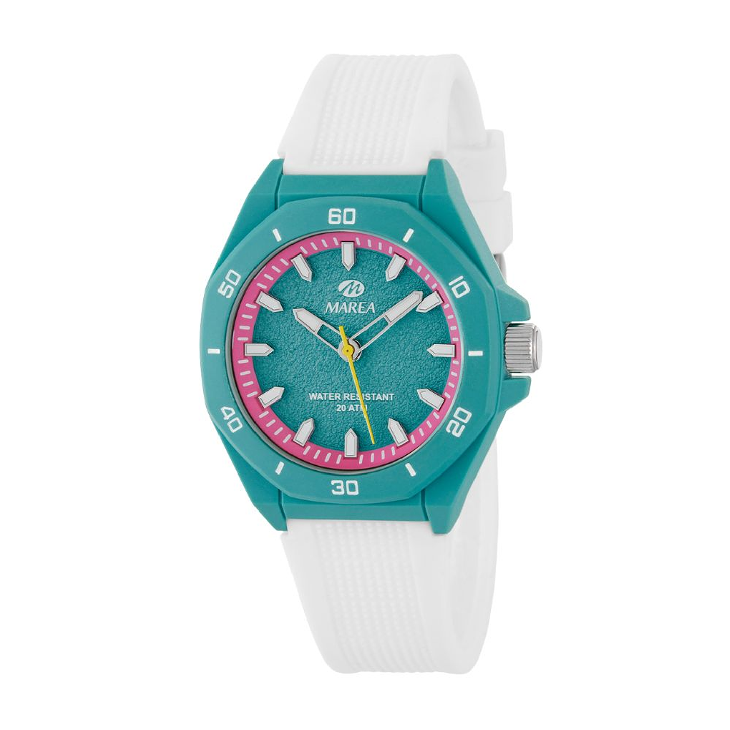 Reloj de esfera verde silicona y plástico  1