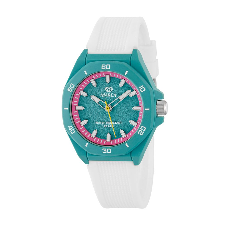 Reloj de esfera verde silicona y plástico  1