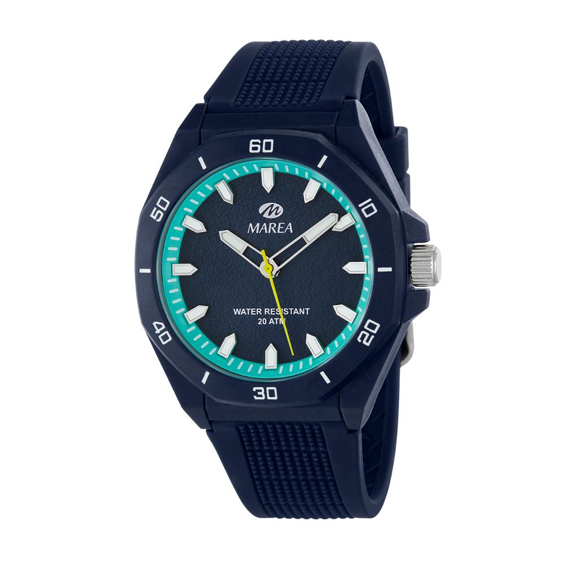 Reloj azul de silicona y plástico para caballero  1