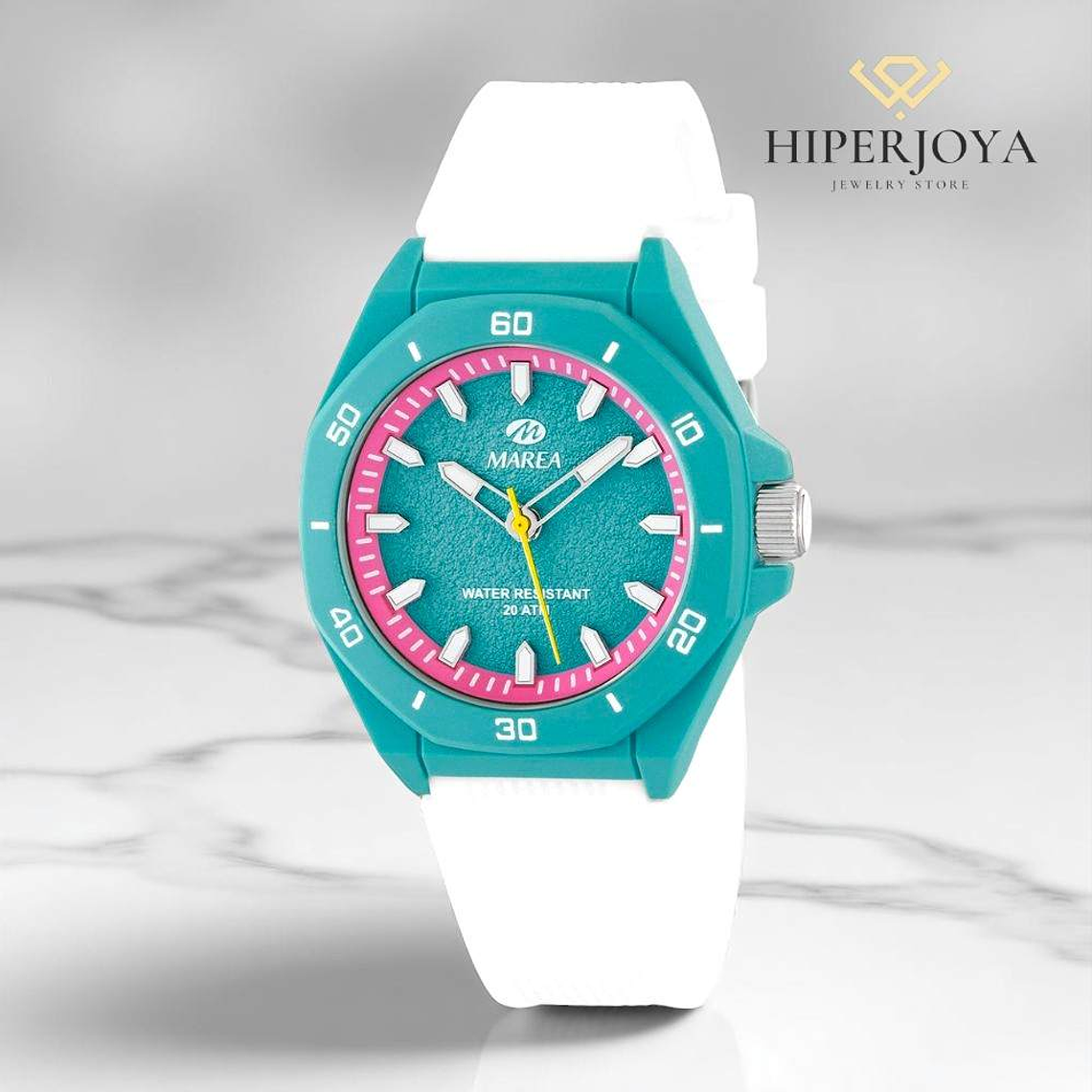 Reloj de esfera verde silicona y plástico  3