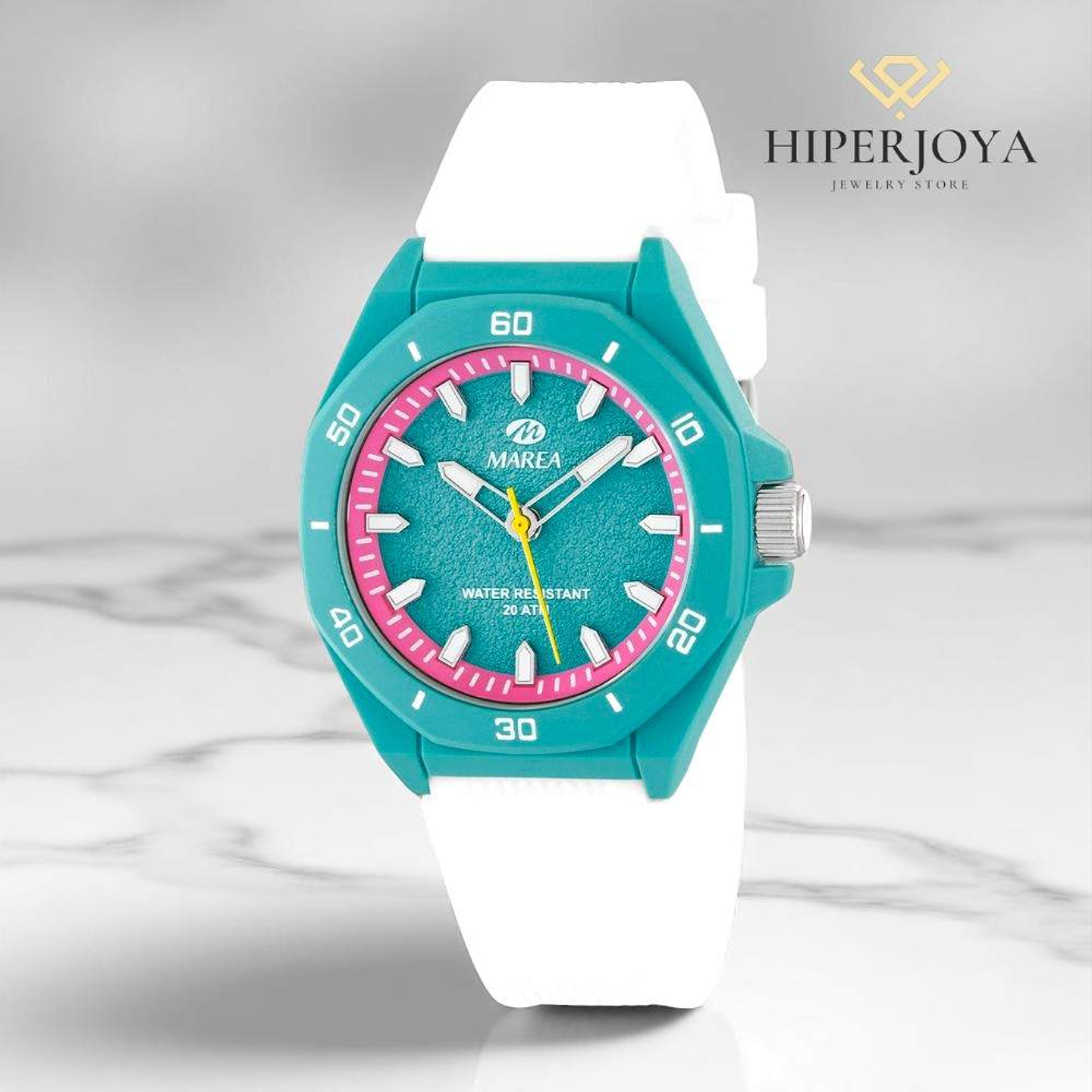 Reloj de esfera verde silicona y plástico  3