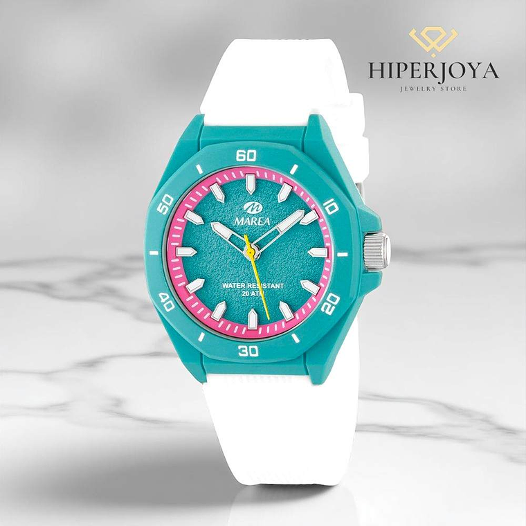 Reloj de esfera verde silicona y plástico  3