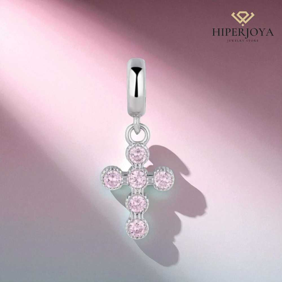 Abalorio cruz plata 2