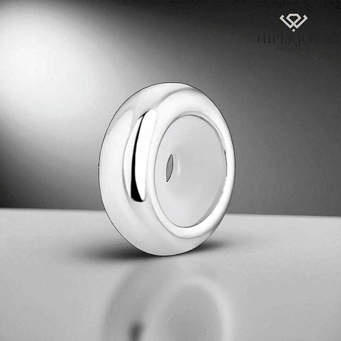 Silver and silicone stopper bead for flexible silver bracelet.