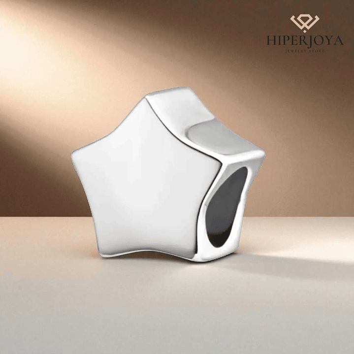 Abalorio estrella plata 2