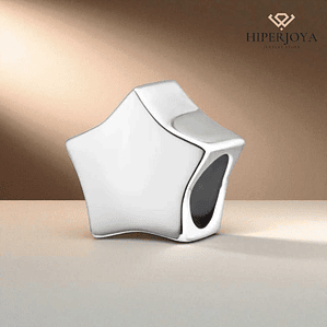 Abalorio estrella plata