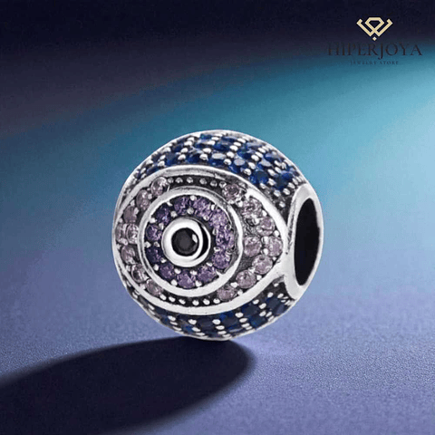 Abalorio ojo circonitas plata