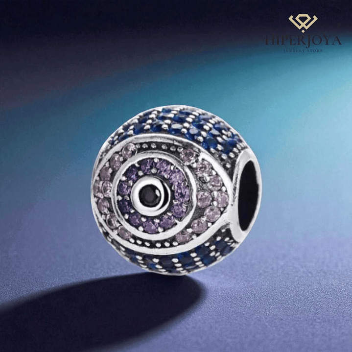 Abalorio ojo circonitas plata 2