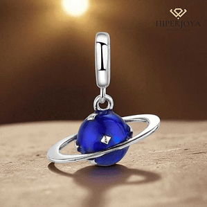 Abalorio planeta plata