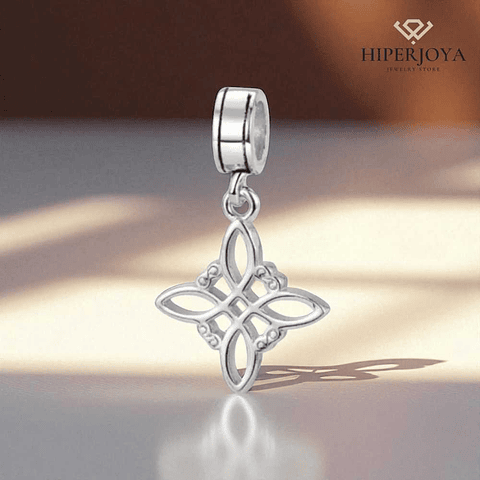 Silver witch knot bead