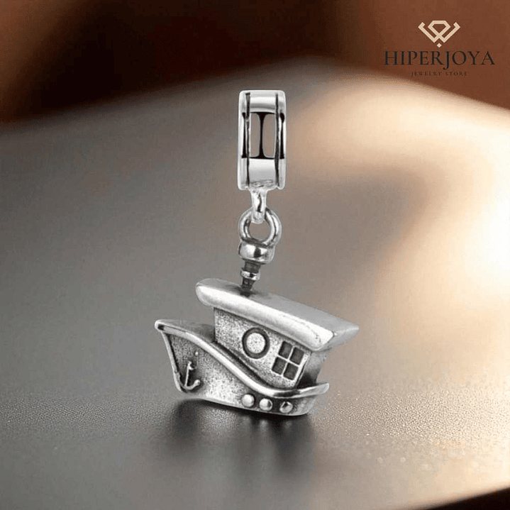 Abalorio barco plata 2