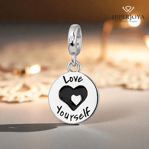 Silver disc charm 