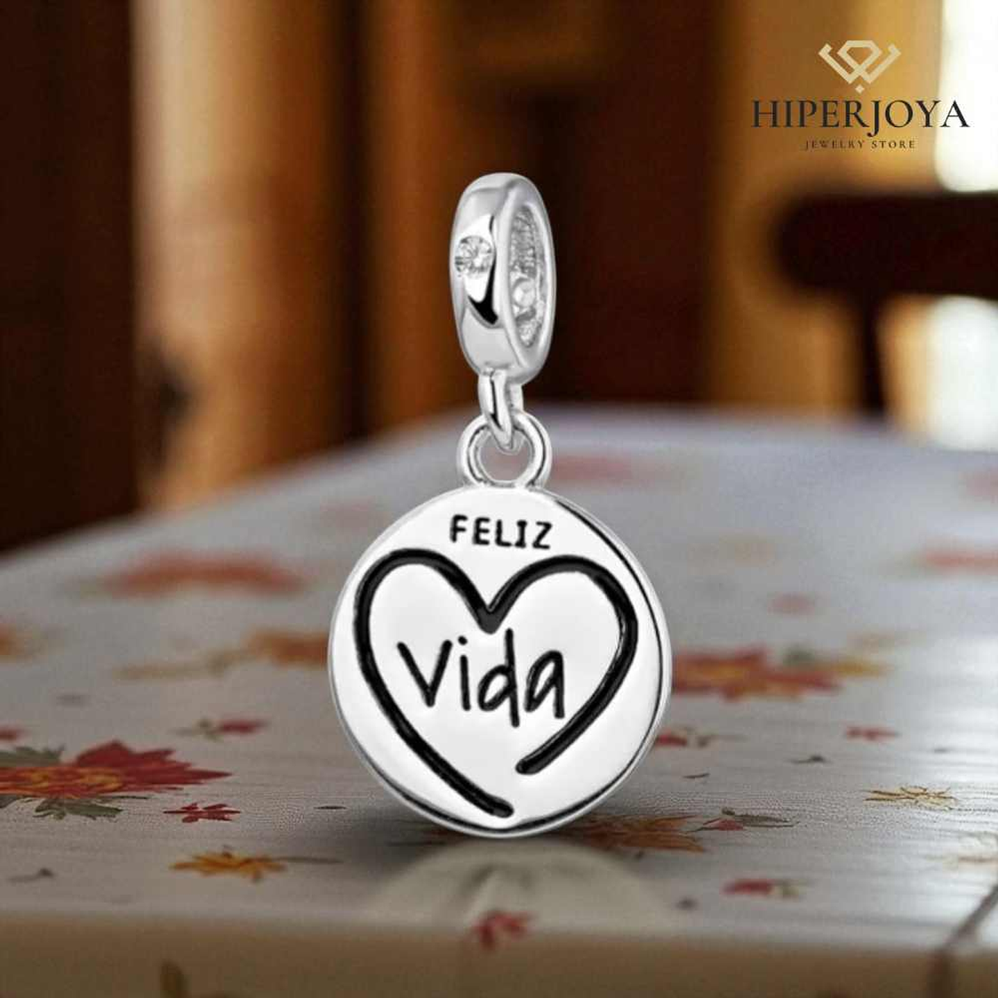 Abalorio feliz vida plata 2