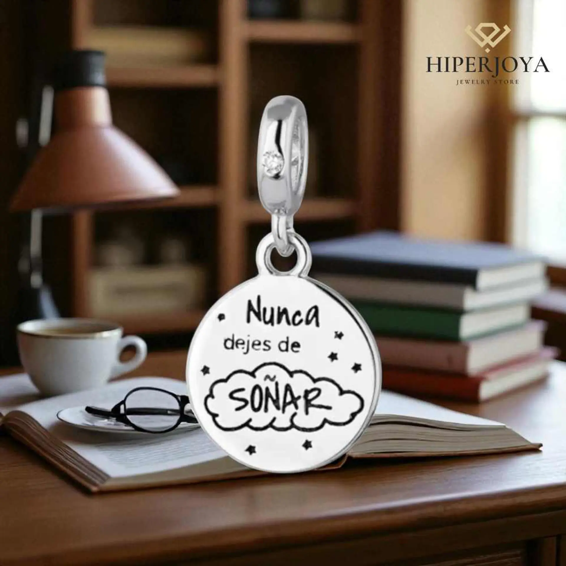 Abalorio, never stop dreaming, silver. 2