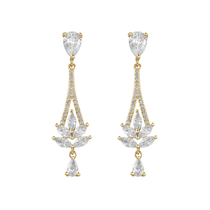 Pendientes dorados novia 