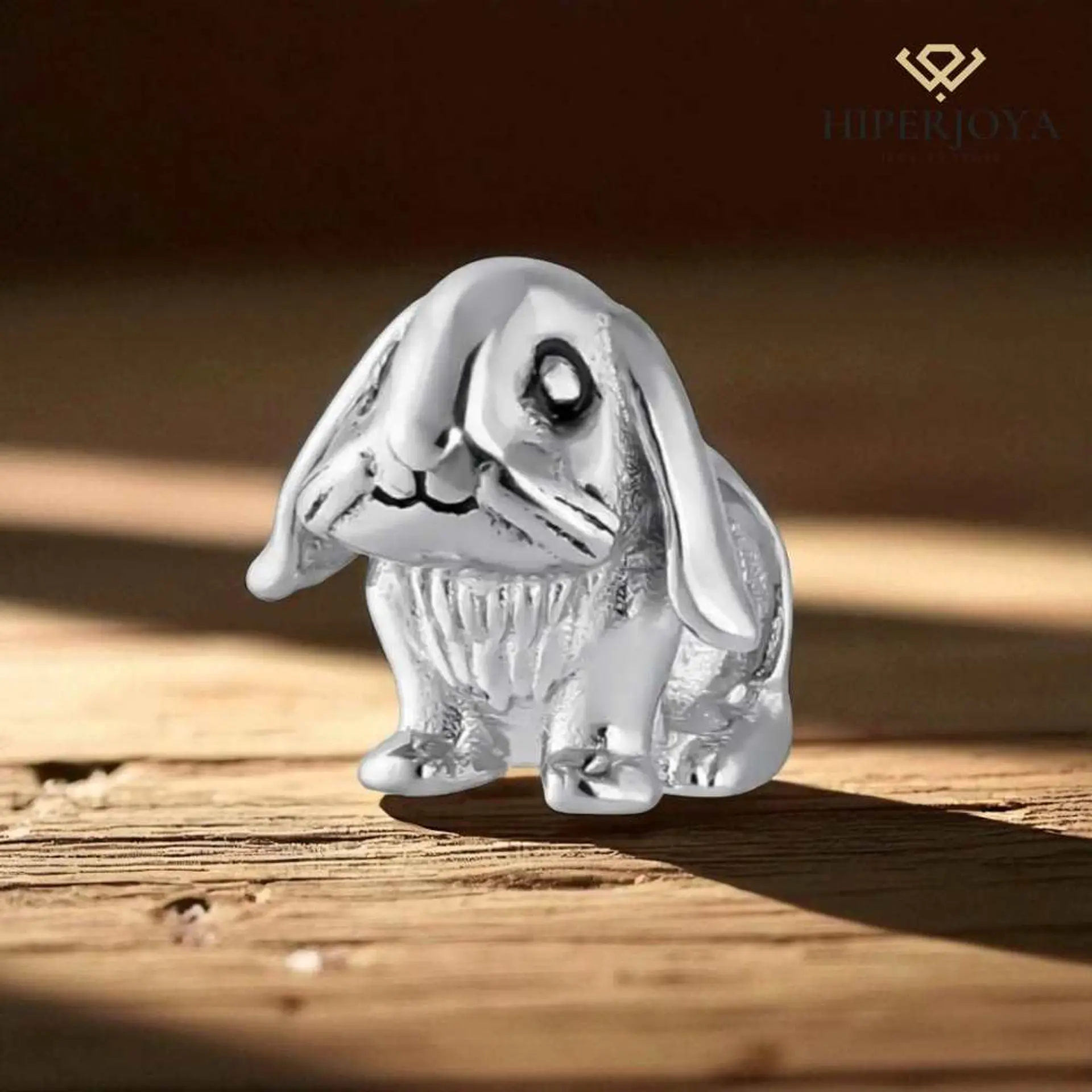 Silver rabbit bead  2