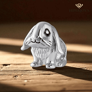 Silver rabbit bead 