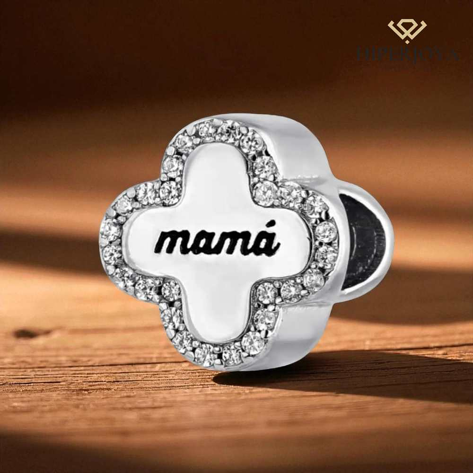 Abalorio mamá plata 3