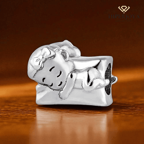 Silver baby bead
