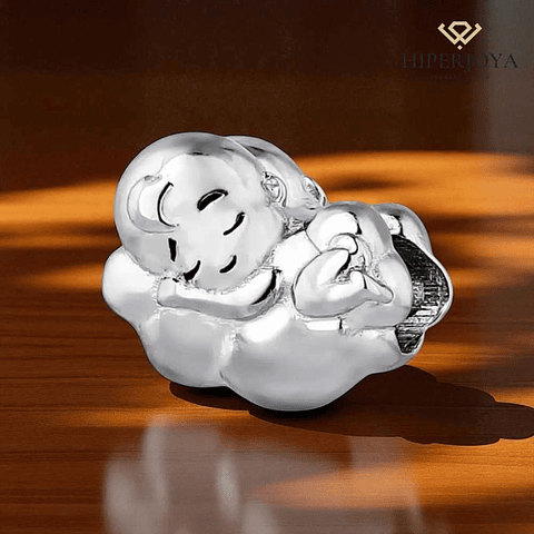 Abalorio bebé nube plata