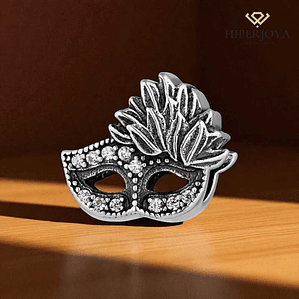 Silver carnival bead 