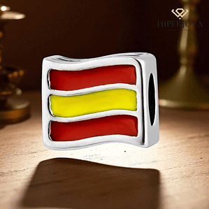 Abalorio bandera España plata
