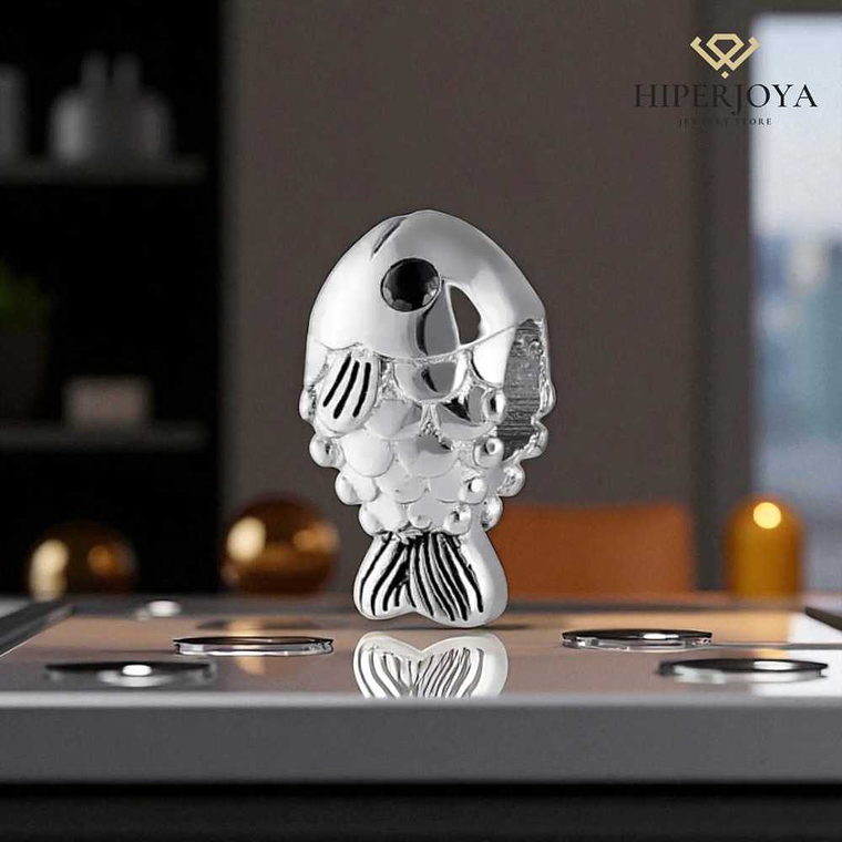 Abalorio pez plata 2