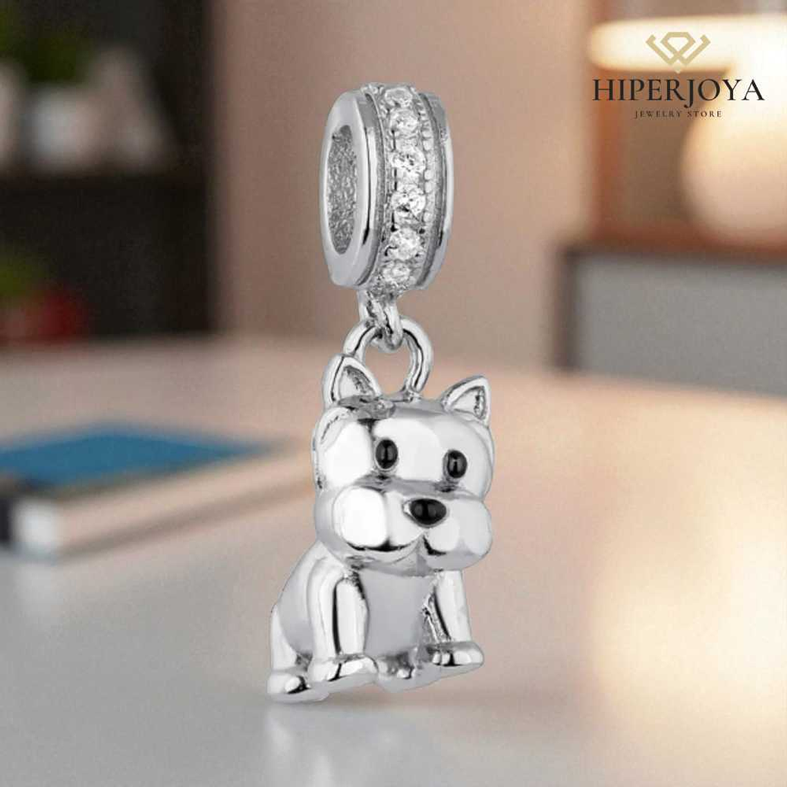 Abalorio de perro plata 2