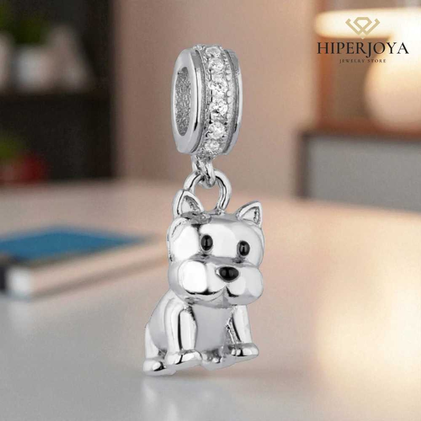 Abalorio de perro plata 2