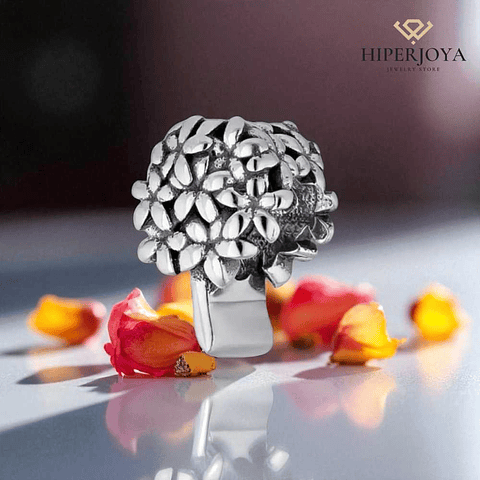 Abalorio biznaga plata 