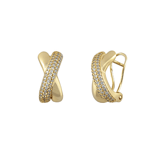 Pendientes plata bañado en oro 