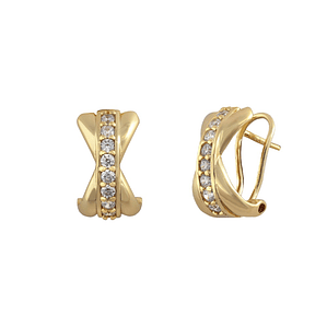 Pendientes bañado en oro 