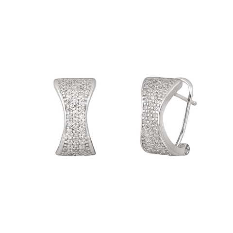 Pendientes plateados mujer 