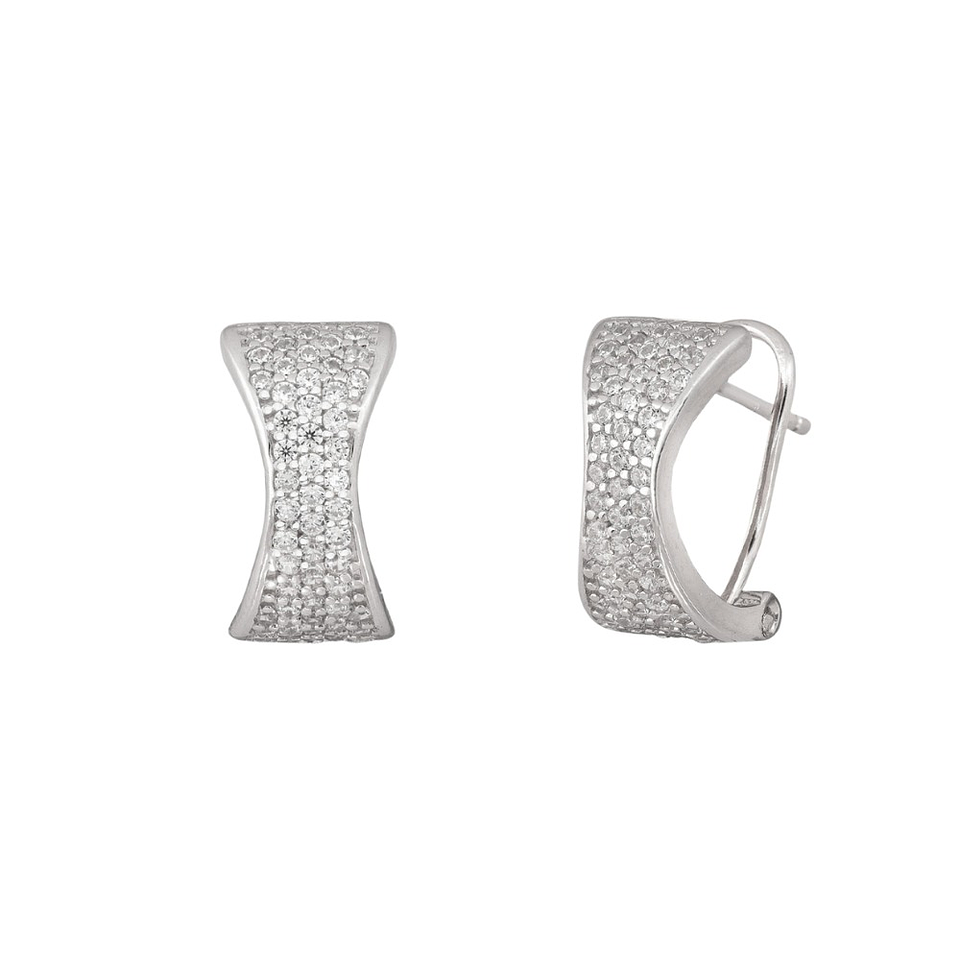 Pendientes plateados mujer  1