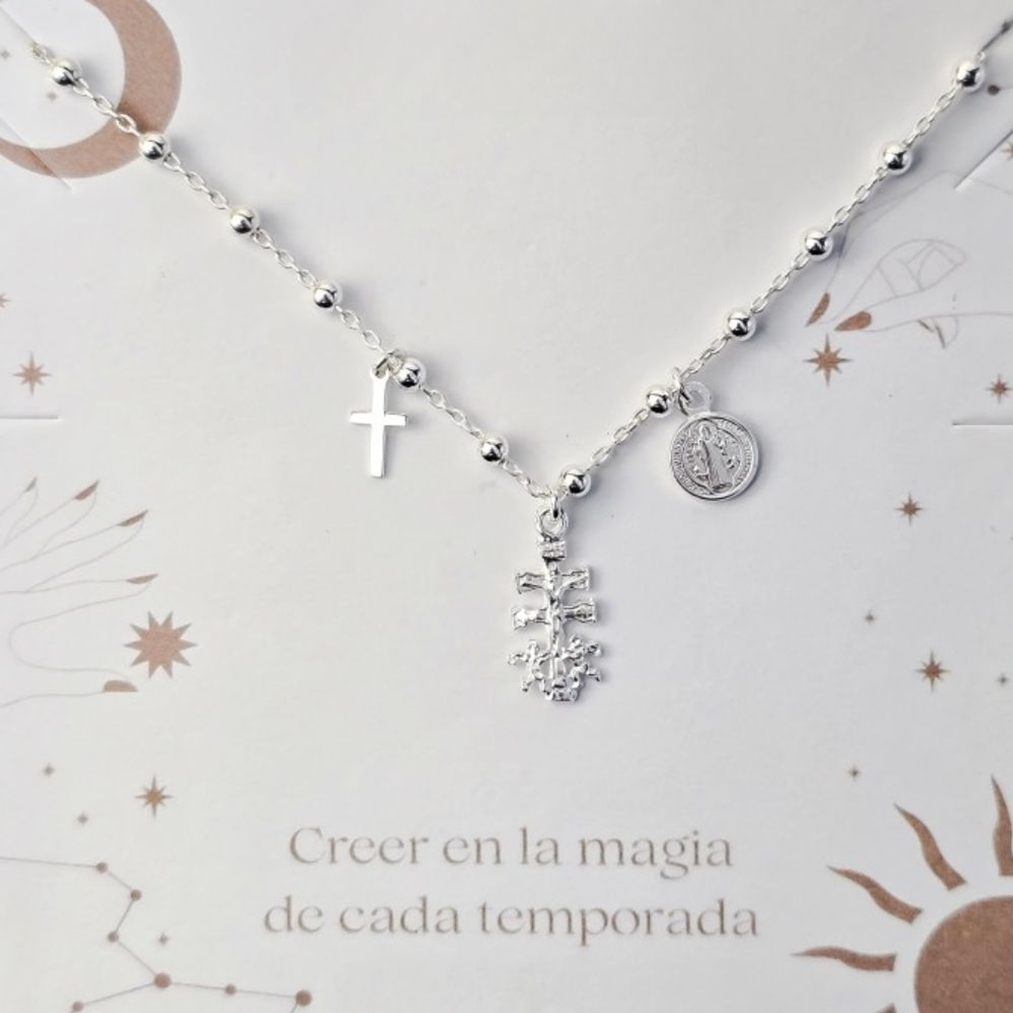 Cruz de caravaca plata  3