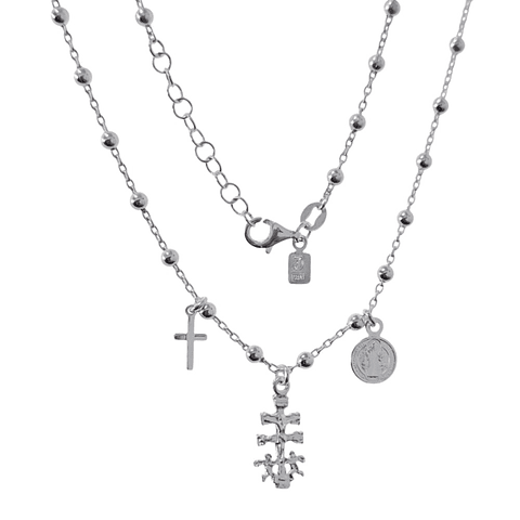 Cruz de caravaca plata 