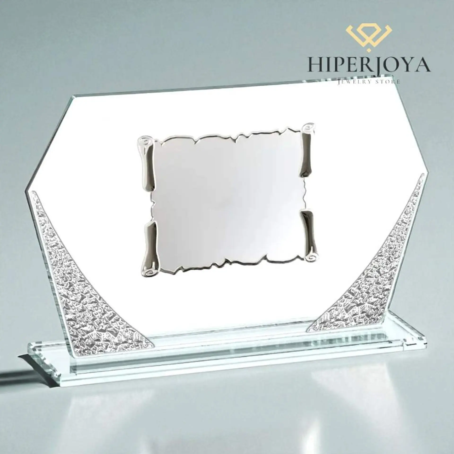 Placa de cristal con grabación  2