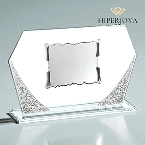 Placa de cristal con grabación 